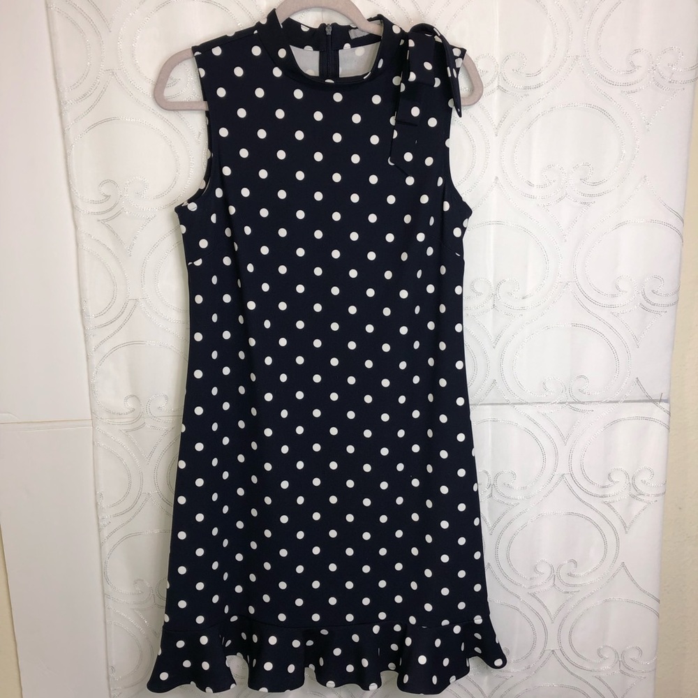 MARC NEW YORK NAVY BLUE POLKA DOT DRESS